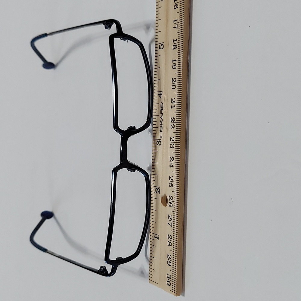 Titanium Rectangular Blue Frame L.A. Eyeworks Uni… - image 7